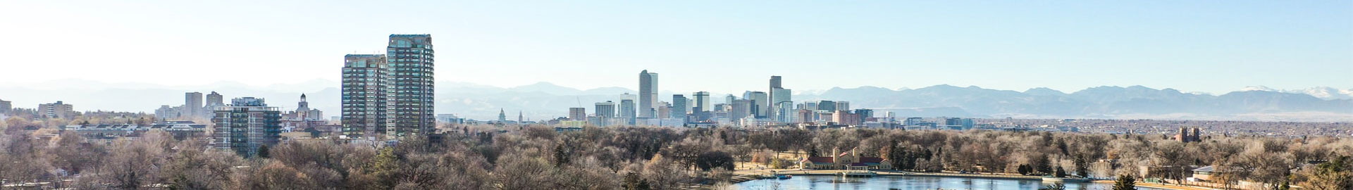 vista del horizonte del parque de Denver Colorado